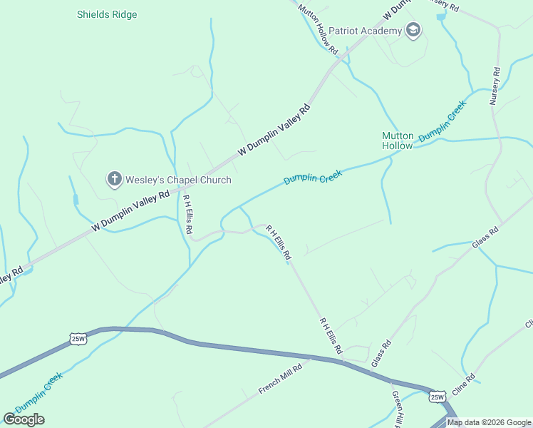 map of restaurants, bars, coffee shops, grocery stores, and more near 792 R H Ellis Road in Dandridge