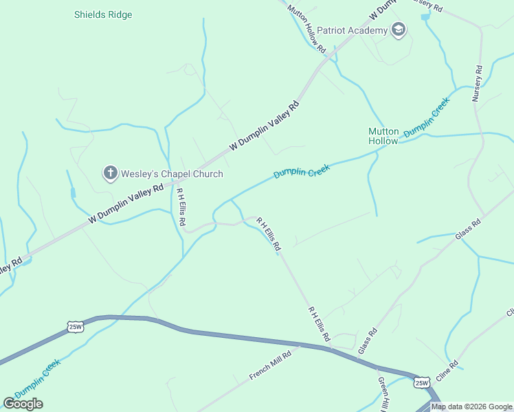 map of restaurants, bars, coffee shops, grocery stores, and more near 792 R H Ellis Road in Dandridge