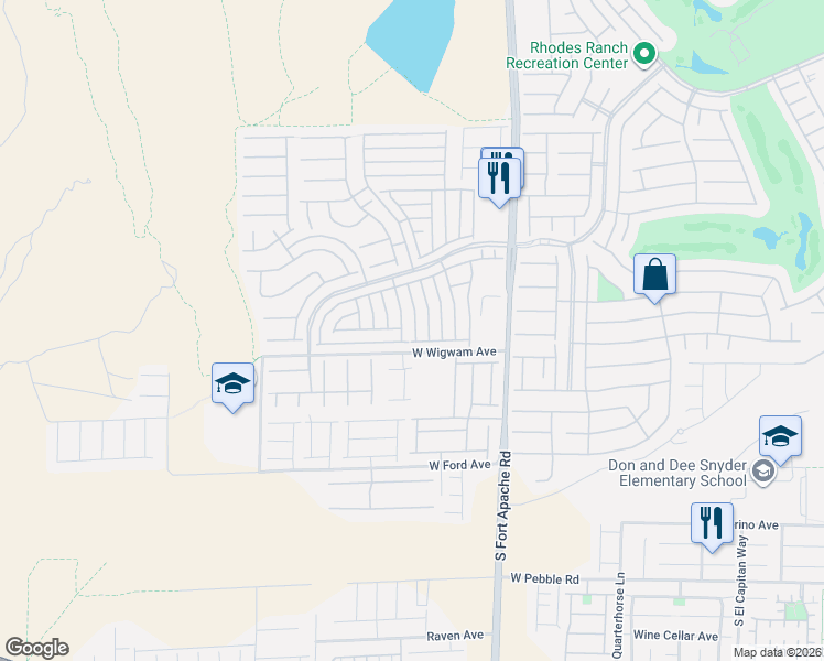 map of restaurants, bars, coffee shops, grocery stores, and more near 765 Jewel Tower Street in Las Vegas