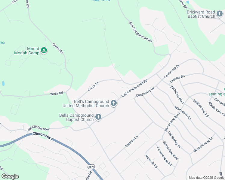 map of restaurants, bars, coffee shops, grocery stores, and more near 2932 Mayberry Way in Powell