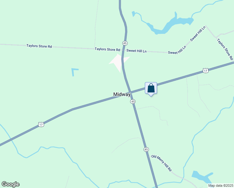 map of restaurants, bars, coffee shops, grocery stores, and more near U.S. 17 in Merry Hill