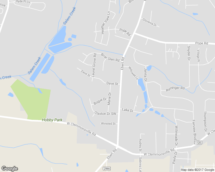 map of restaurants, bars, coffee shops, grocery stores, and more near 4000 Marie Drive in Winston-Salem