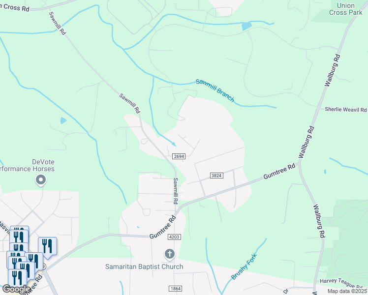 map of restaurants, bars, coffee shops, grocery stores, and more near 3825 Grayson Drive in Winston-Salem