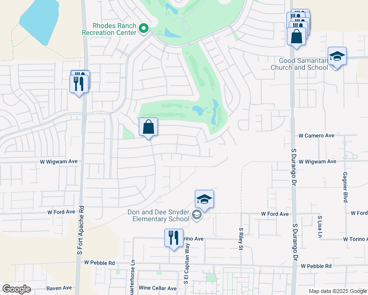 map of restaurants, bars, coffee shops, grocery stores, and more near 55 Island Course Avenue in Las Vegas