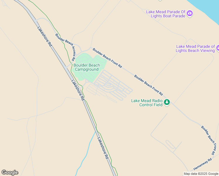 map of restaurants, bars, coffee shops, grocery stores, and more near 268 Lakeshore Road in Boulder City