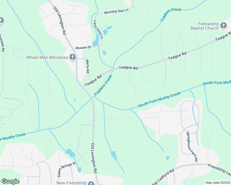 map of restaurants, bars, coffee shops, grocery stores, and more near 738 Teague Road in Winston-Salem