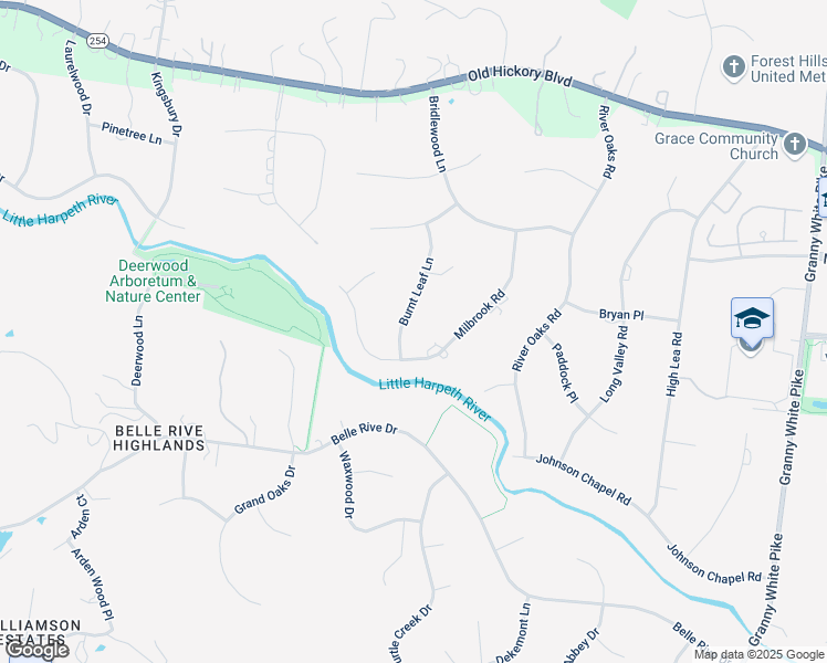 map of restaurants, bars, coffee shops, grocery stores, and more near 214 Burnt Leaf Lane in Brentwood