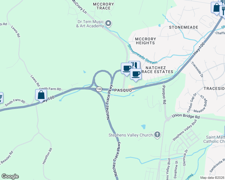 map of restaurants, bars, coffee shops, grocery stores, and more near in 