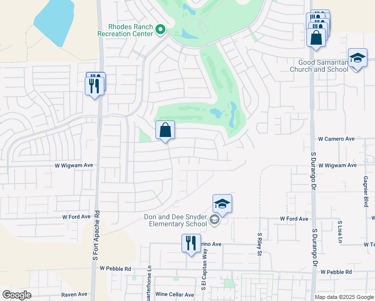 map of restaurants, bars, coffee shops, grocery stores, and more near 81 Island Course Avenue in Las Vegas