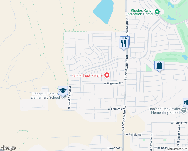 map of restaurants, bars, coffee shops, grocery stores, and more near 723 Saint Aidans Street in Las Vegas