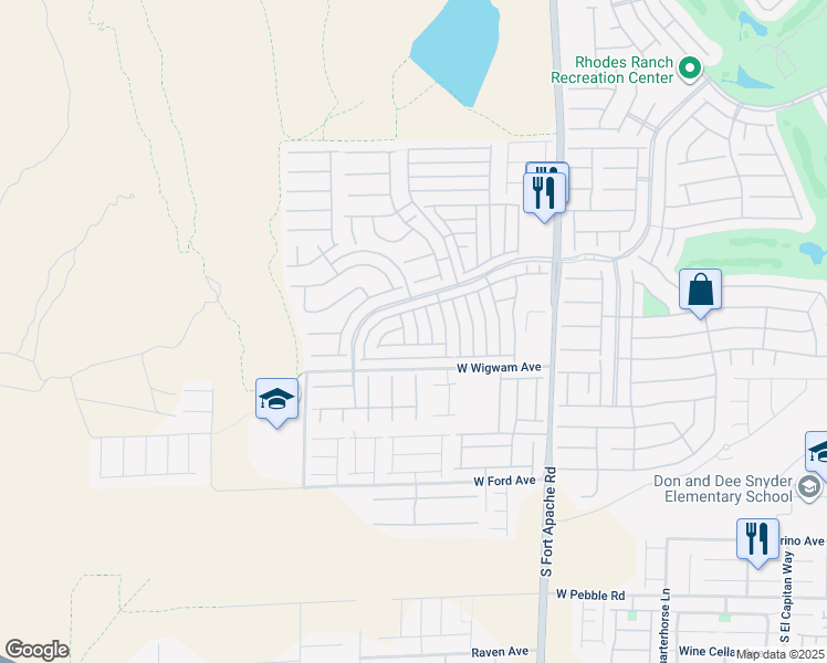 map of restaurants, bars, coffee shops, grocery stores, and more near 723 Saint Aidans Street in Las Vegas