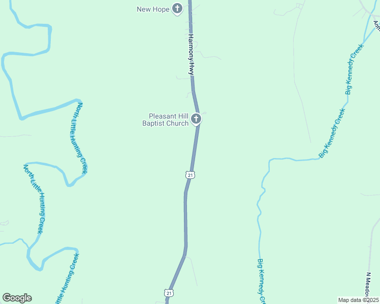 map of restaurants, bars, coffee shops, grocery stores, and more near 4865 Harmony Highway in Hamptonville