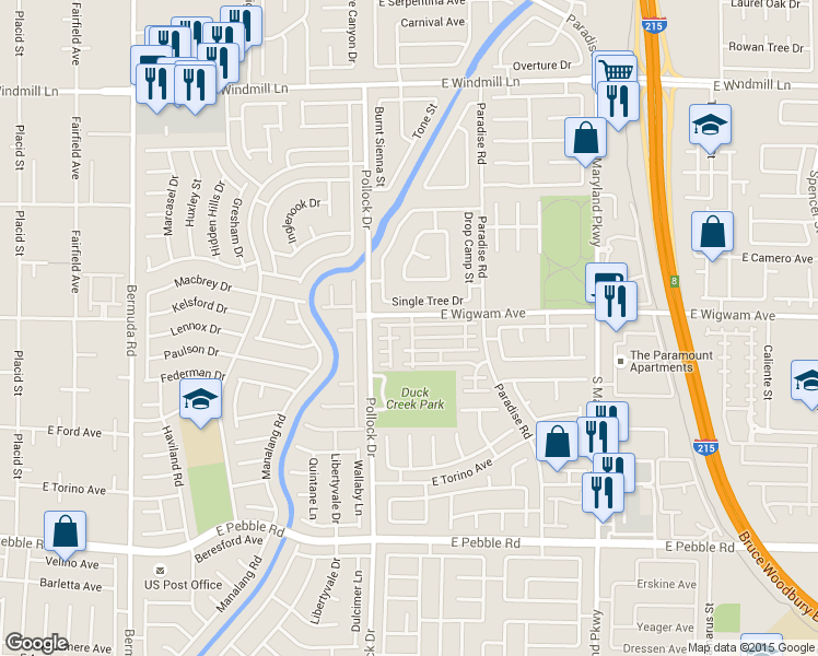 map of restaurants, bars, coffee shops, grocery stores, and more near 894 Veranda View Avenue in Las Vegas