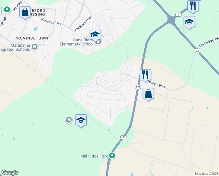 map of restaurants, bars, coffee shops, grocery stores, and more near 1534 Sprucedale Drive in Nashville