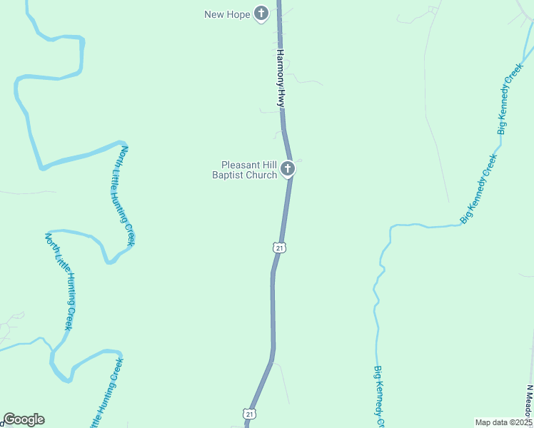 map of restaurants, bars, coffee shops, grocery stores, and more near 4865 Harmony Highway in Hamptonville