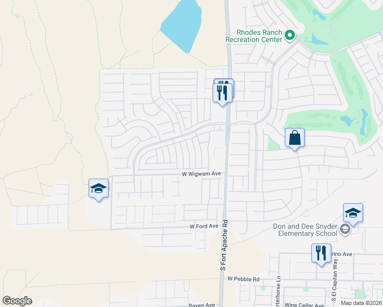 map of restaurants, bars, coffee shops, grocery stores, and more near 735 Loughton Street in Las Vegas