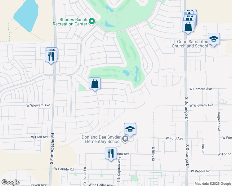 map of restaurants, bars, coffee shops, grocery stores, and more near 64 Island Course Avenue in Las Vegas