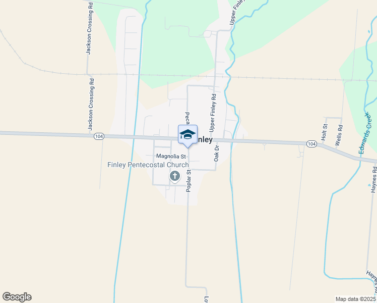 map of restaurants, bars, coffee shops, grocery stores, and more near 72 Poplar Street in Finley