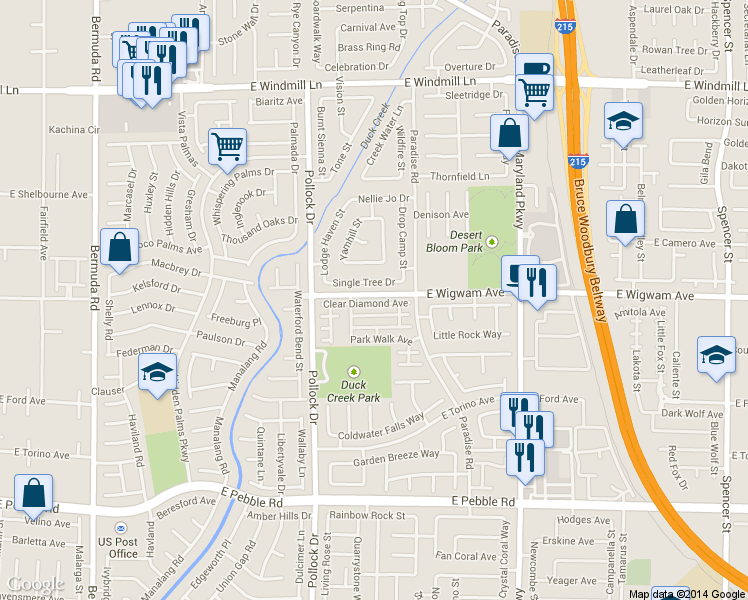 map of restaurants, bars, coffee shops, grocery stores, and more near 920 Clear Diamond Avenue in Las Vegas