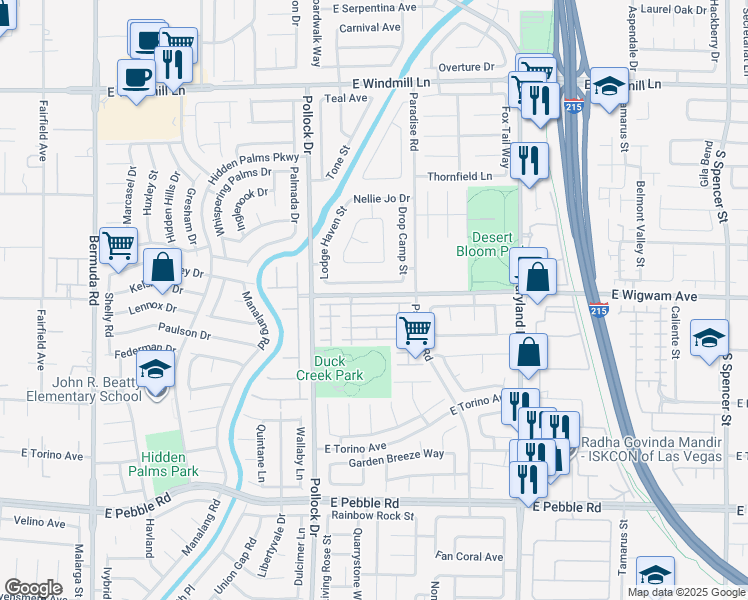 map of restaurants, bars, coffee shops, grocery stores, and more near 920 Clear Diamond Avenue in Las Vegas