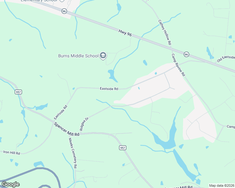 map of restaurants, bars, coffee shops, grocery stores, and more near 1036 Ridglea Drive in Burns