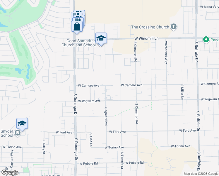 map of restaurants, bars, coffee shops, grocery stores, and more near 8430 Gagnier Boulevard in Las Vegas