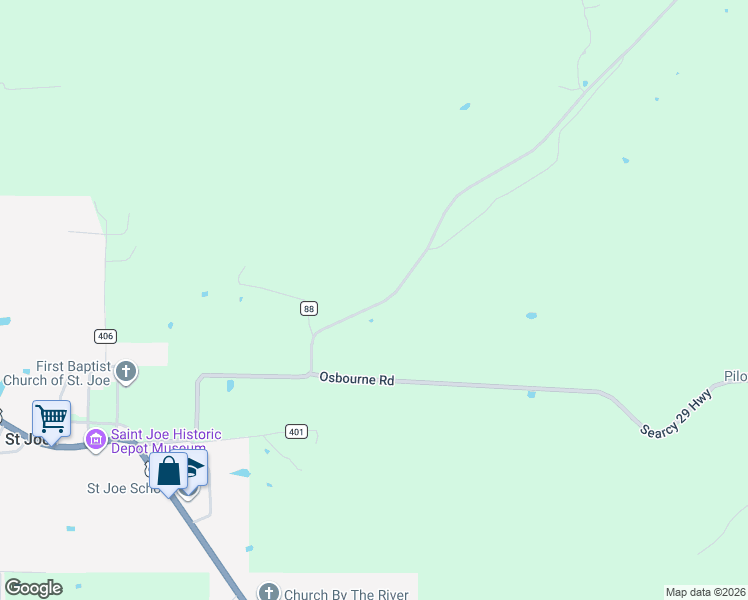 map of restaurants, bars, coffee shops, grocery stores, and more near State Highway 374 in Saint Joe