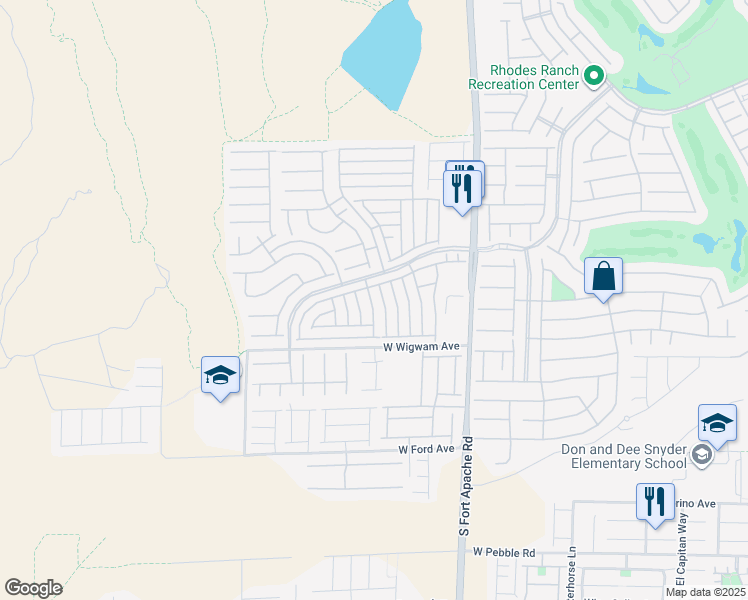 map of restaurants, bars, coffee shops, grocery stores, and more near 698 Iron Bridge Street in Las Vegas