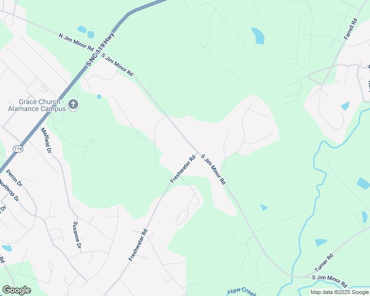 map of restaurants, bars, coffee shops, grocery stores, and more near 2449 South Jim Minor Road in Mebane