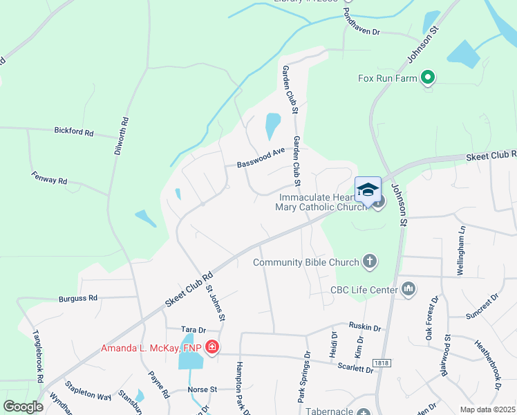 map of restaurants, bars, coffee shops, grocery stores, and more near 904 Stockwood Court in High Point