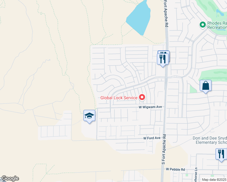 map of restaurants, bars, coffee shops, grocery stores, and more near 682 Kew Gardens Drive in Las Vegas