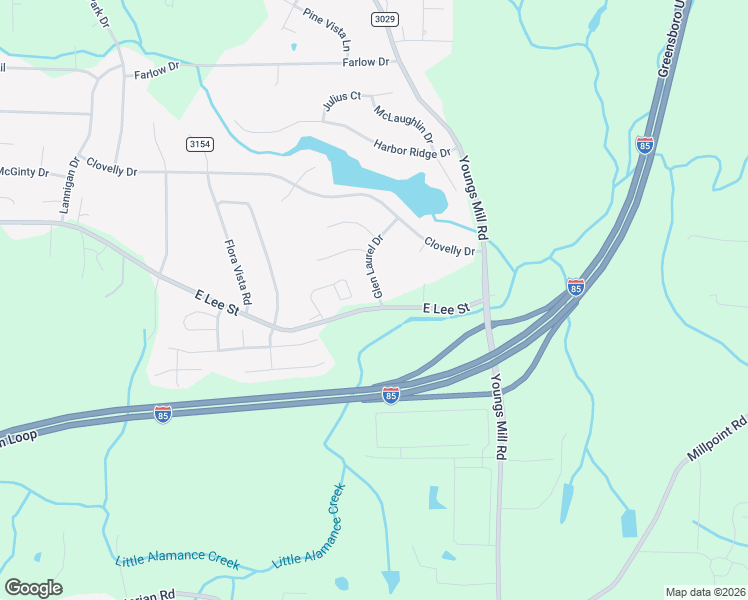 map of restaurants, bars, coffee shops, grocery stores, and more near 2421 Glen Laurel Drive in Greensboro