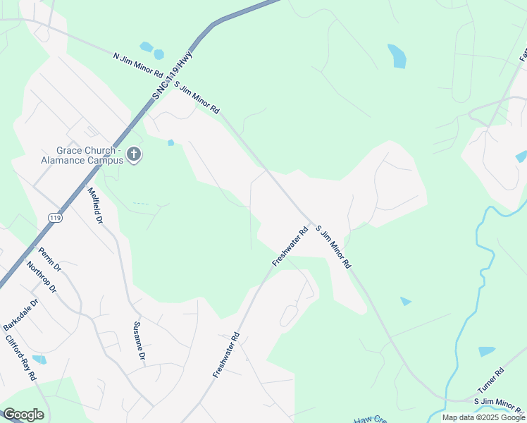 map of restaurants, bars, coffee shops, grocery stores, and more near 2160 Charles Ave in Mebane