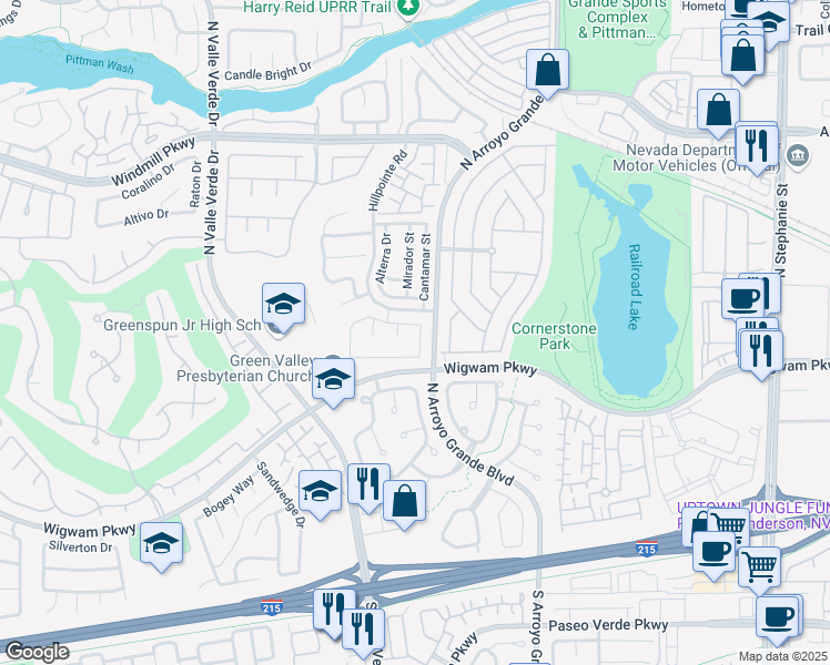 map of restaurants, bars, coffee shops, grocery stores, and more near 133 McLaren Street in Henderson