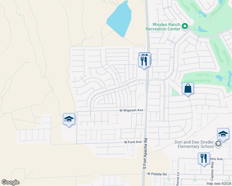 map of restaurants, bars, coffee shops, grocery stores, and more near 674 Iron Bridge Street in Las Vegas