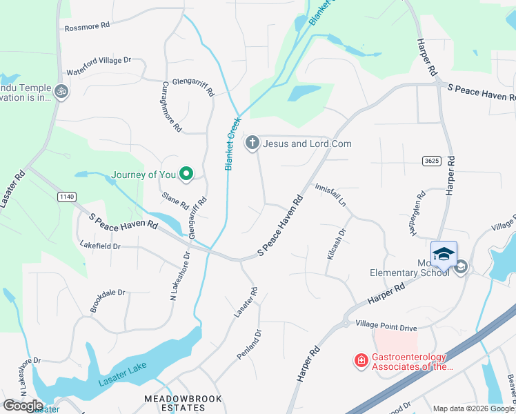 map of restaurants, bars, coffee shops, grocery stores, and more near 3601 Darren Road in Clemmons