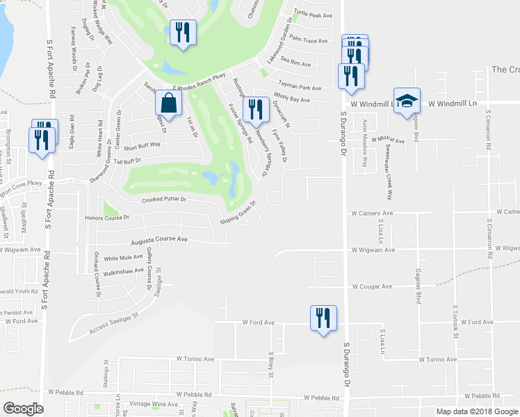 map of restaurants, bars, coffee shops, grocery stores, and more near 668 Running Putt Way in Las Vegas