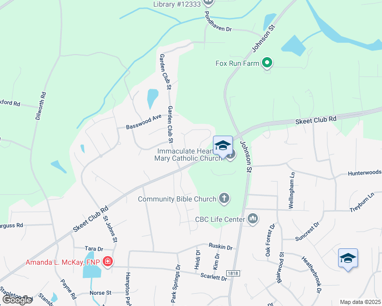 map of restaurants, bars, coffee shops, grocery stores, and more near 4408 Orchard Knob Lane in High Point