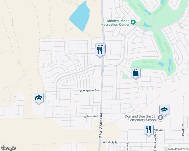 map of restaurants, bars, coffee shops, grocery stores, and more near 668 Magrath Street in Las Vegas