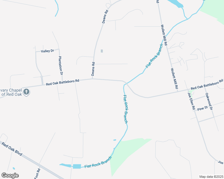 map of restaurants, bars, coffee shops, grocery stores, and more near 4511 Red Oak Battleboro Road in Red Oak