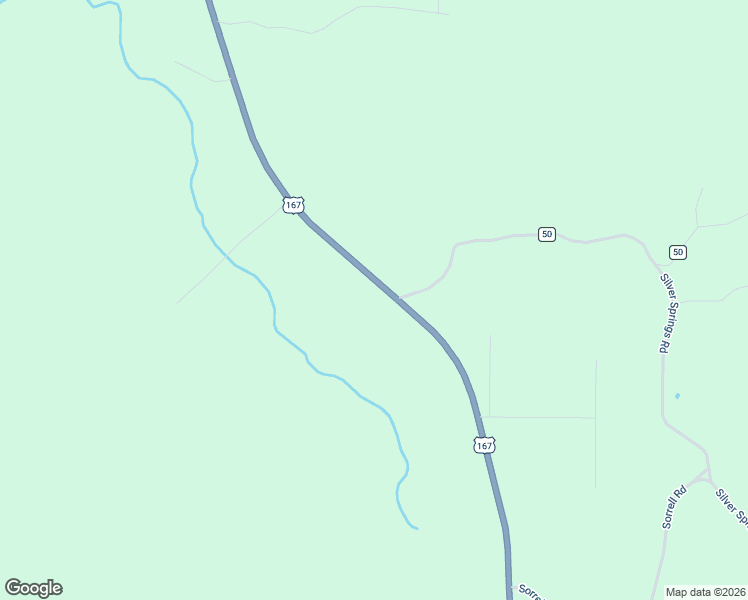 map of restaurants, bars, coffee shops, grocery stores, and more near 1563 U.S. 167 in Evening Shade