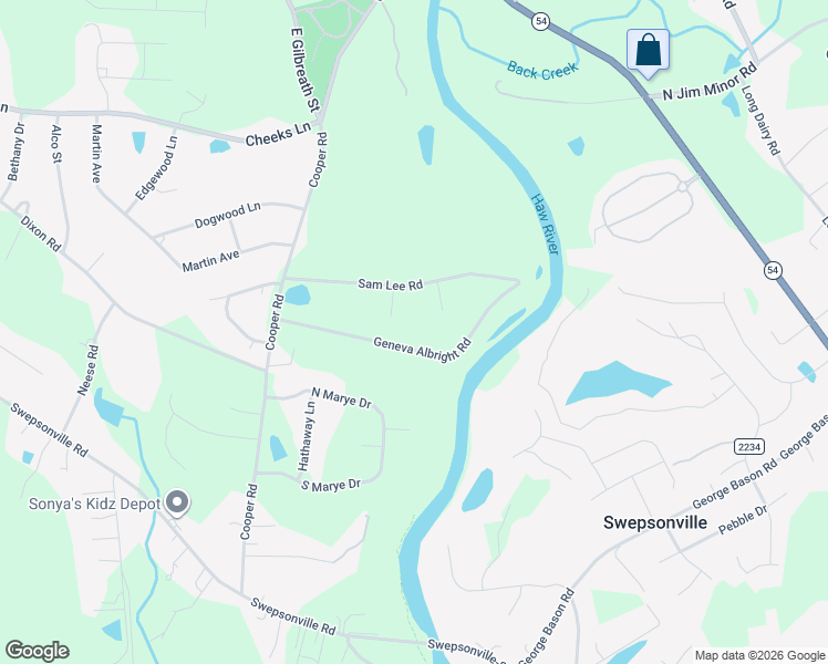 map of restaurants, bars, coffee shops, grocery stores, and more near 2035 Kitty Court in Graham