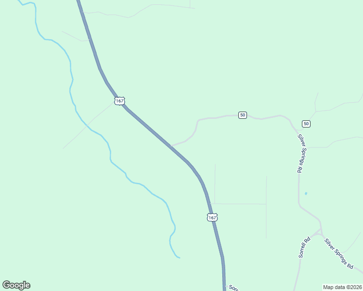 map of restaurants, bars, coffee shops, grocery stores, and more near 1563 U.S. 167 in Evening Shade