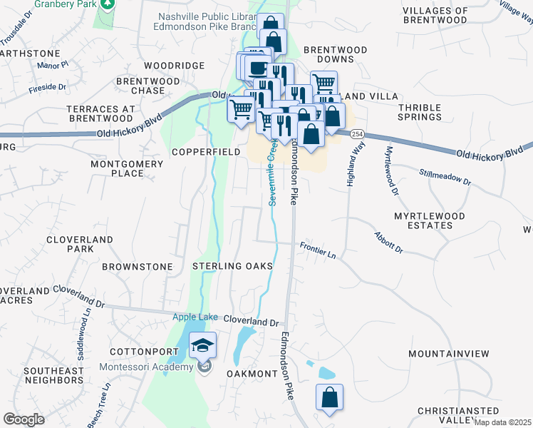 map of restaurants, bars, coffee shops, grocery stores, and more near 5928 Westheimer Drive in Brentwood