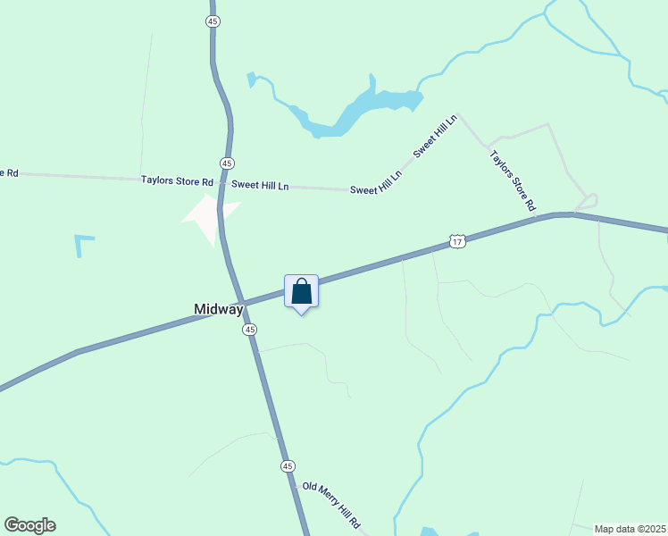 map of restaurants, bars, coffee shops, grocery stores, and more near 1926 Highway 17 in Merry Hill