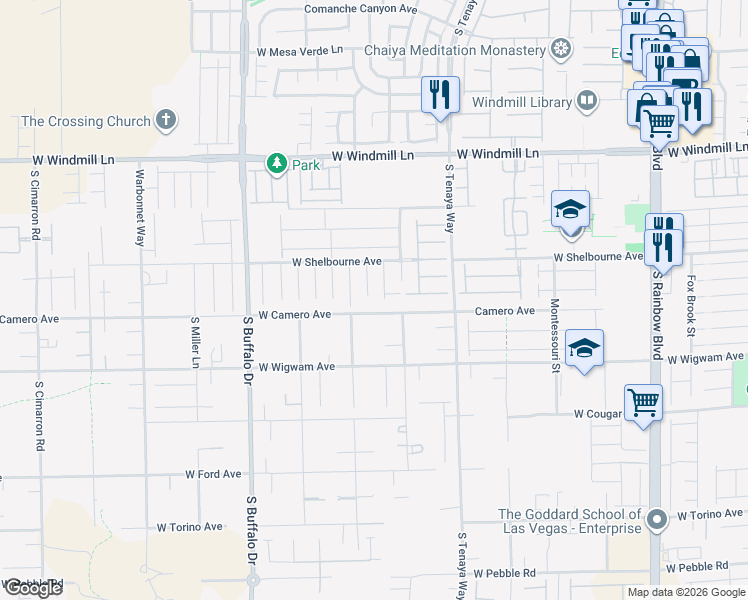 map of restaurants, bars, coffee shops, grocery stores, and more near 8372 Stillhouse Court in Las Vegas