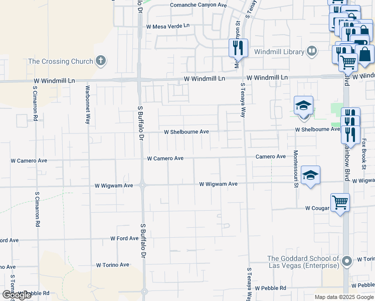 map of restaurants, bars, coffee shops, grocery stores, and more near 8374 Belize Creek Court in Las Vegas
