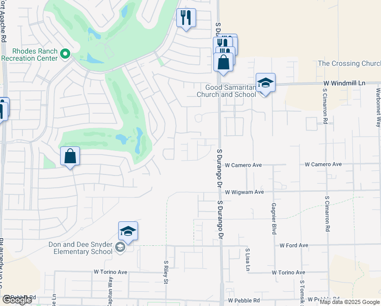 map of restaurants, bars, coffee shops, grocery stores, and more near 8356 Brimson Street in Las Vegas