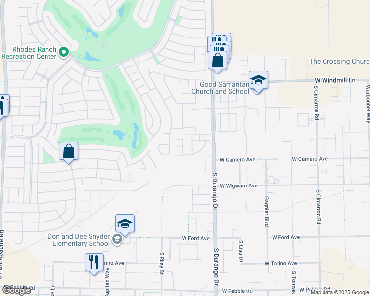 map of restaurants, bars, coffee shops, grocery stores, and more near 8356 Brimson Street in Las Vegas