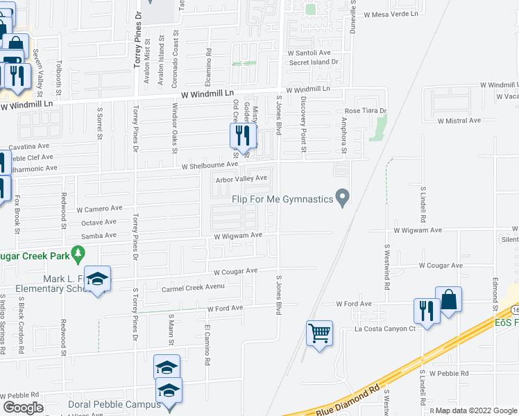 map of restaurants, bars, coffee shops, grocery stores, and more near 8432 Ravencrest Street in Las Vegas
